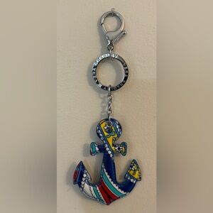 NWOT Vera Bradley Anchor Keychain Marina Paisley Pattern